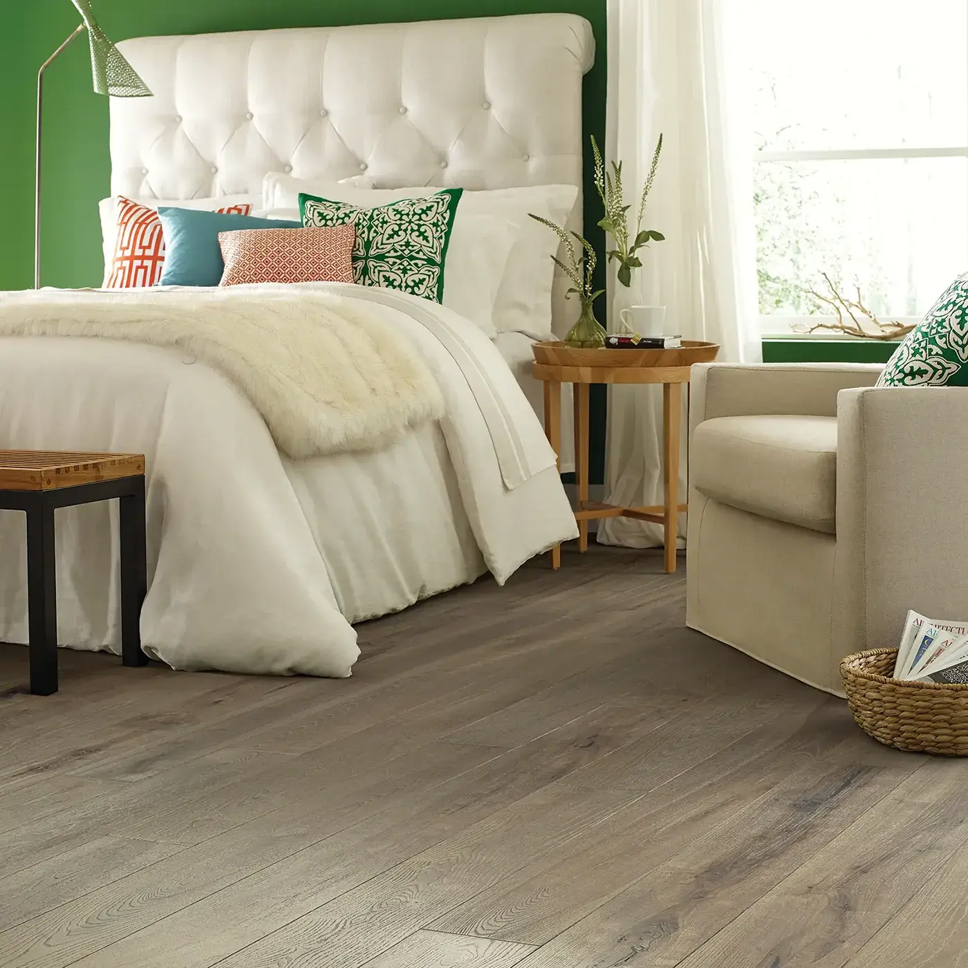 hardwood-gallery Bedroom Hardwood Flooring | Mills Floor Covering
