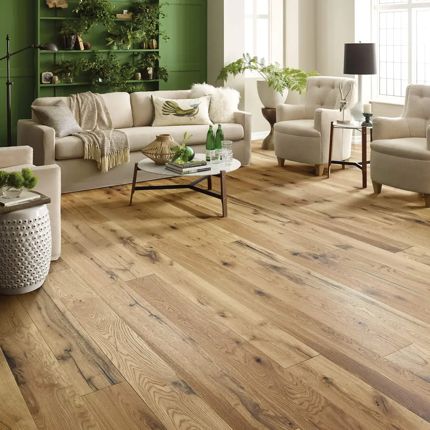hardwood-gallery Hardwood flooring in a living room | Mills Floor Covering